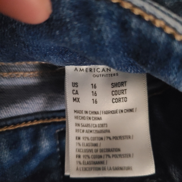 AE High-Waisted Skinny Jeans - 16 Short - Picture 3 of 4